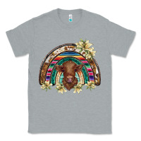 Heather Grey scottish calf rainbow Classic Tee - BarkalooDesign