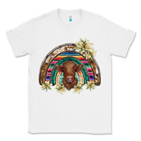 White scottish calf rainbow Classic Tee - BarkalooDesign