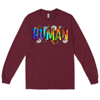 Burgundy human Long Sleeve Tee - Zillion Design Studio