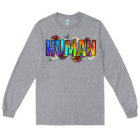 Heather Grey human Long Sleeve Tee - Zillion Design Studio