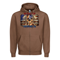 Chestnut Made in America 4th of july Zipper Hoodie - CowGirlArtShop