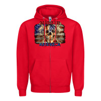 Red Made in America 4th of july Zipper Hoodie - CowGirlArtShop