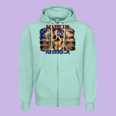 Made In America 4th Of July Zipper Hoodie Designed By Cowgirlartshop