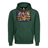 Sports Green Made in America 4th of july Zipper Hoodie - CowGirlArtShop