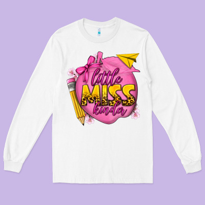 Little Miss Kinder Long Sleeve Tee Designed By Texasbilliewilder