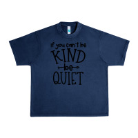 Navy kind be quiet Urban Heavy Tee - Unal Design