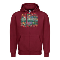 Burgundy sweet summer time Zipper Hoodie - SublimationCraftShop