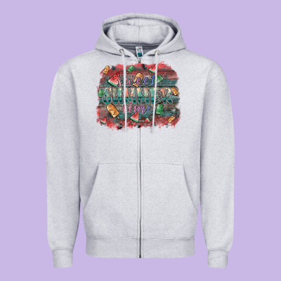 Sweet Summer Time Zipper Hoodie Designed By Sublimationcraftshop
