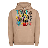 Pigment Burro teaching is a work of heart Urban Hoodie - NancyCooperArtShop