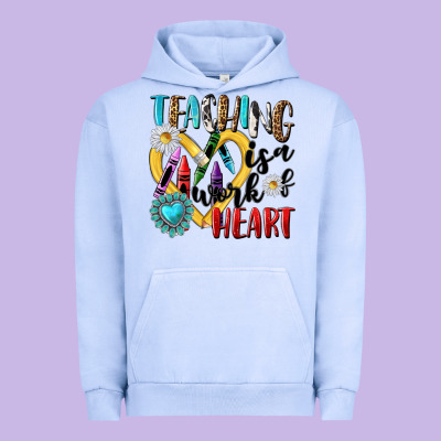 Teaching Is A Work Of Heart Urban Hoodie Designed By Nancycooperartshop