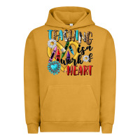 Pigment Peanut Butter teaching is a work of heart Urban Hoodie - NancyCooperArtShop