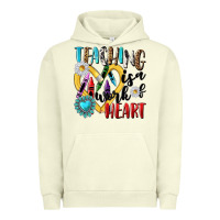 Pigment Pistachio teaching is a work of heart Urban Hoodie - NancyCooperArtShop