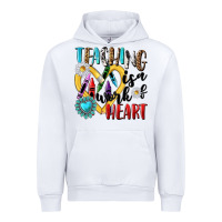 White teaching is a work of heart Urban Hoodie - NancyCooperArtShop