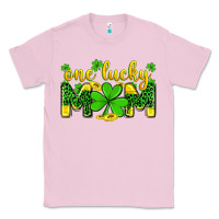 Bubblegum Pink one lucky mom Classic Tee - Zillion Design Studio