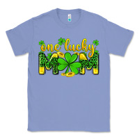 Colony Blue one lucky mom Classic Tee - Zillion Design Studio