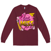 Burgundy little miss pre k Long Sleeve Tee - texasbilliewilder