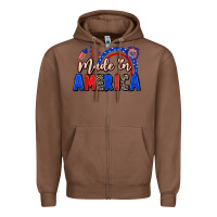 Chestnut Made in America 4th of july Zipper Hoodie - CowGirlArtShop