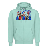 Seafoam Made in America 4th of july Zipper Hoodie - CowGirlArtShop