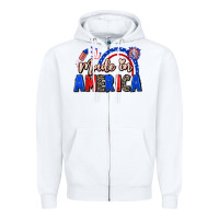White Made in America 4th of july Zipper Hoodie - CowGirlArtShop