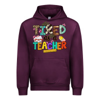 Mauve Wine tired as a teacher Urban Hoodie - NancyCooperArtShop