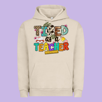 Tired As A Teacher Urban Hoodie Designed By Nancycooperartshop