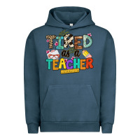Pigment Midnight Navy tired as a teacher Urban Hoodie - NancyCooperArtShop