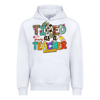 White tired as a teacher Urban Hoodie - NancyCooperArtShop