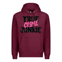Burgundy true crime junkie Premium Hoodie - MaliasSmallBusiness