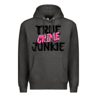 Charcoal Heather true crime junkie Premium Hoodie - MaliasSmallBusiness