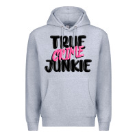 Heather Grey true crime junkie Premium Hoodie - MaliasSmallBusiness