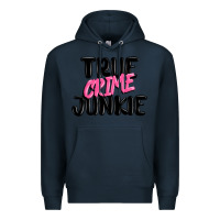 Navy true crime junkie Premium Hoodie - MaliasSmallBusiness