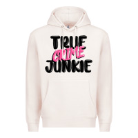 Pale Pink true crime junkie Premium Hoodie - MaliasSmallBusiness
