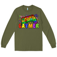 Army Green Gaymer Long Sleeve Tee - Zillion Design Studio