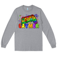 Heather Grey Gaymer Long Sleeve Tee - Zillion Design Studio