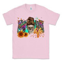 Bubblegum Pink mom life with skull Classic Tee - Zillion Design Studio