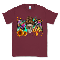 Burgundy mom life with skull Classic Tee - Zillion Design Studio