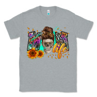 Heather Grey mom life with skull Classic Tee - Zillion Design Studio