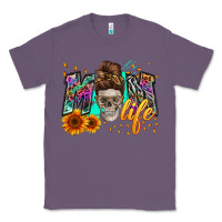 Lavender mom life with skull Classic Tee - Zillion Design Studio