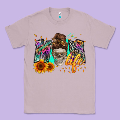 Mom Life With Skull Classic Tee Designed By Zillion Design Studio