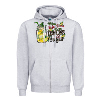 Heather Grey when life gives you lemons add sugar Zipper Hoodie - SublimationCraftShop