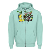 Seafoam when life gives you lemons add sugar Zipper Hoodie - SublimationCraftShop