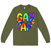 Army Green gay af Long Sleeve Tee - Zillion Design Studio