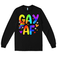 Black gay af Long Sleeve Tee - Zillion Design Studio