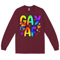 Burgundy gay af Long Sleeve Tee - Zillion Design Studio