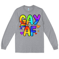 Heather Grey gay af Long Sleeve Tee - Zillion Design Studio