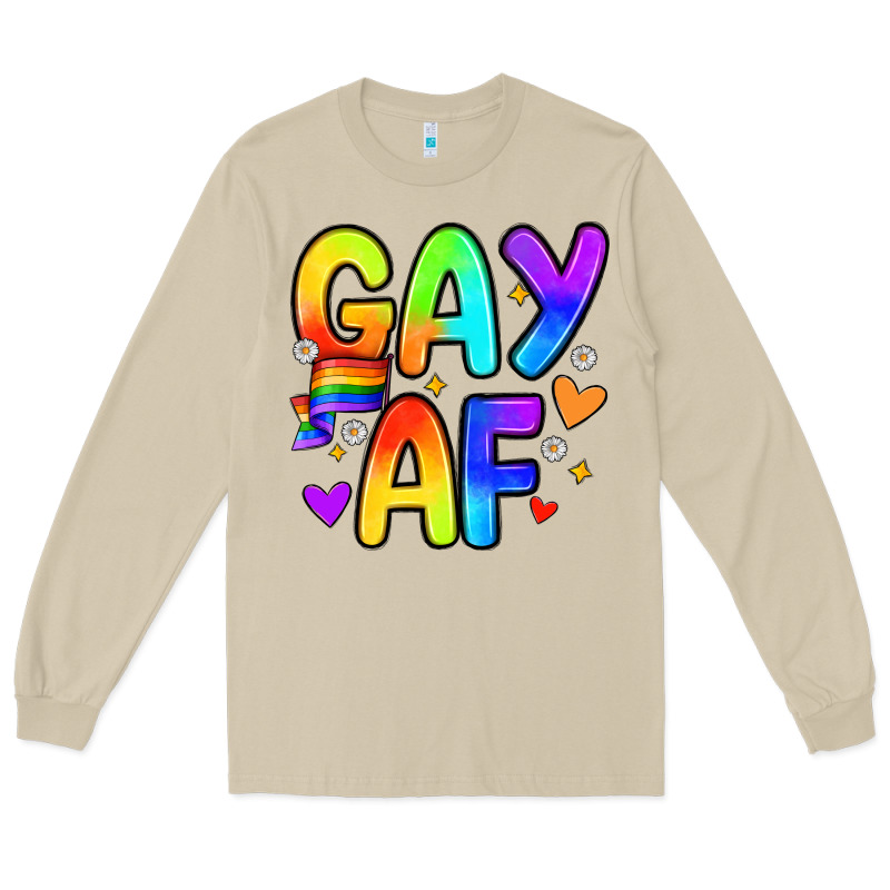 Gay Af Long Sleeve Tee by Zillion Design Studio | Teevron