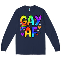 Navy gay af Long Sleeve Tee - Zillion Design Studio