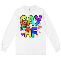 White gay af Long Sleeve Tee - Zillion Design Studio