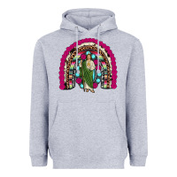 Heather Grey san judas rainbow Heavyweight Hoodie - JahusDesignShop