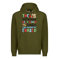 Army Green the influence of a good teacher can never be  eras Premium Hoodie - MaliasSmallBusiness